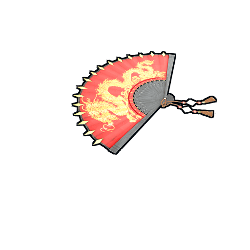 Dragon Fan Rug rust
