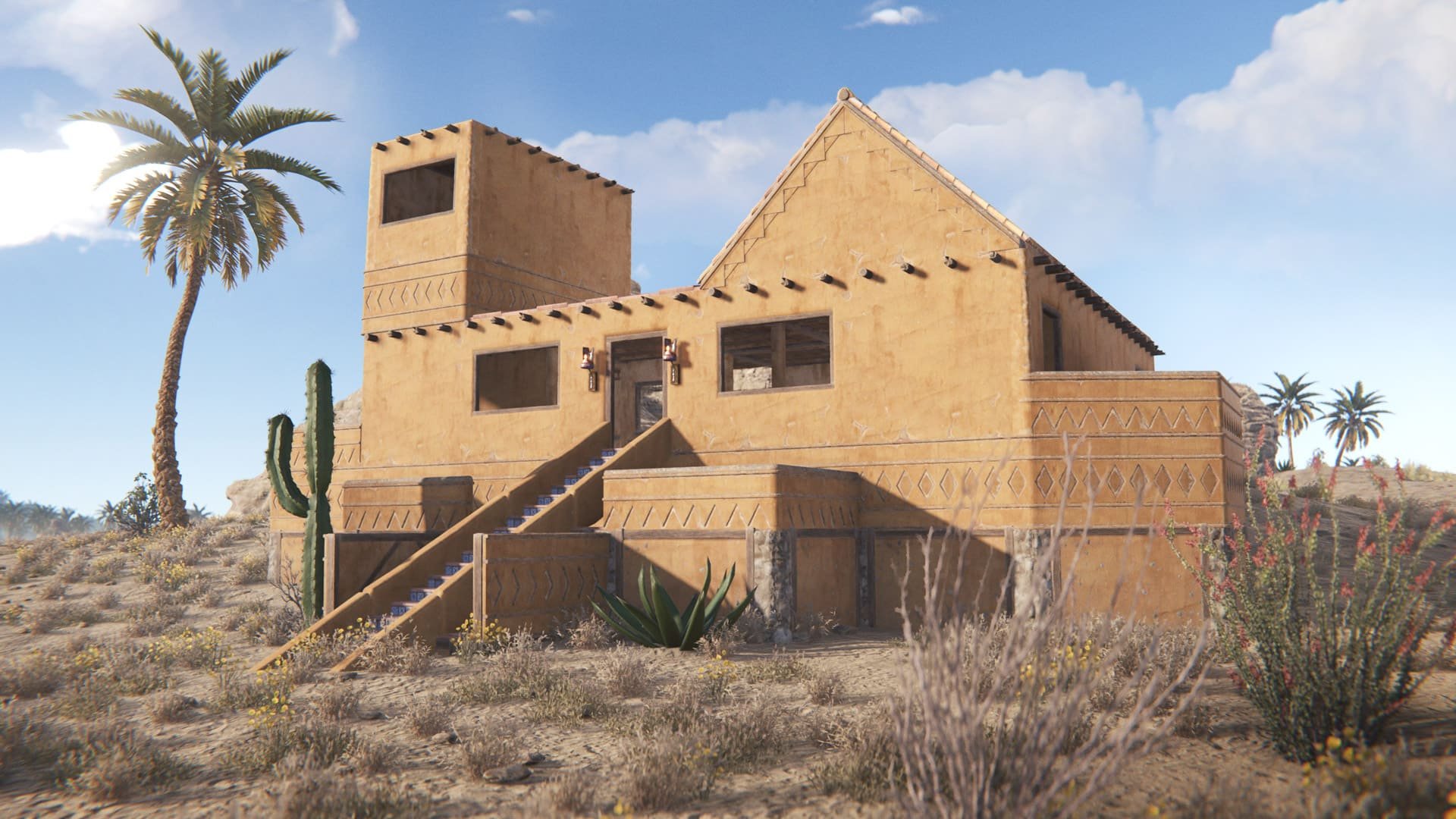 Adobe building rust