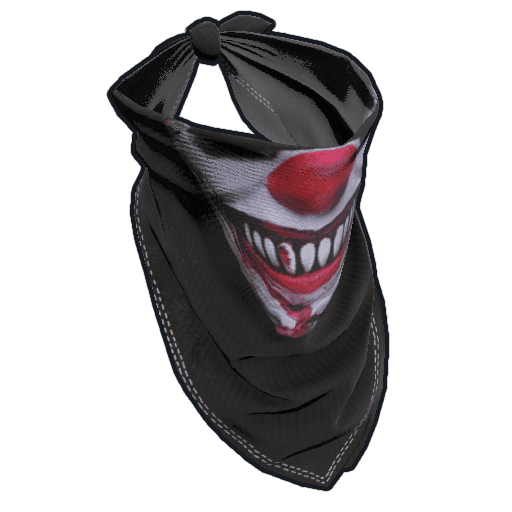 creepy clown bandana rust